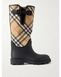 Burberry - Bottes De Pluie En Nylon À Carreaux Et En Caoutchouc Rubber Marsh - Lyst
