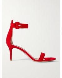 Gianvito Rossi - Portofino 70 Suede Sandals - Lyst