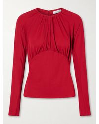 Rabanne - Ruched Chiffon Blouse - Lyst