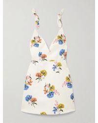 Emilia Wickstead - Vero Bow-Detailed Floral-Print Faille Dress - Lyst
