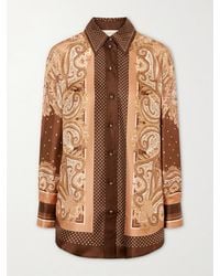 Zimmermann - Luna Printed Silk-Twill Shirt - Lyst