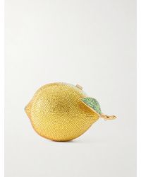 Judith Leiber - Citron Crystal-Embellished-Tone Clutch - Lyst