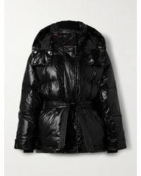 Perfect Moment - Cortina Hooded Belted Quilted Down Ski Jacket - Lyst