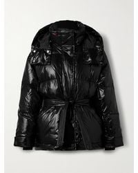 Perfect Moment - Cortina Hooded Belted Quilted Down Ski Jacket - Lyst