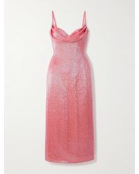 Wiederhoeft - Maggi Draped Beaded Tulle Gown - Lyst