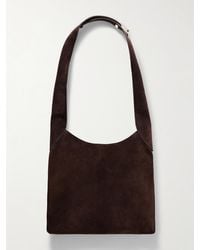 Gabriela Hearst - Kleine Schultertasche Aus Veloursleder - Lyst