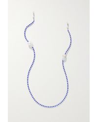 PEARL OCTOPUSS.Y Klein Silver-plated Multi-stone Sunglasses Chain - Blue