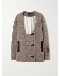 Etro - Oversized Jacke Aus Twill Aus Einer Wollmischung Mit Stickerei - Lyst