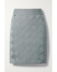 Hervé Léger Woven Bandage Mini Skirt - Gray