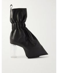 Rick Owens - Taquito Gathered Leather Ankle Boots - Lyst