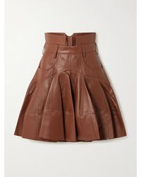 Zimmermann - Hypnotic Pleated Leather Mini Skirt - Lyst