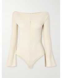Courreges - Off-The-Shoulder Zip-Detailed Jersey Bodysuit - Lyst