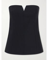 St. Agni - Strapless Pinstriped Woven Top - Lyst