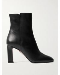 Aquazzura - Sellier 85 Ankle Boots Aus Leder - Lyst