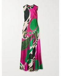 Ulla Johnson - Lee Krasner Gaea Printed Silk-Charmeuse Maxi Dress - Lyst