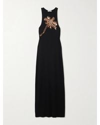 Rabanne - Embellished Stretch-Cotton Jersey Midi Dress - Lyst