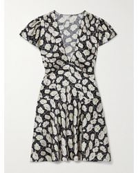 Doen - Dianne Minikleid Aus Seidensatin Mit Blumenprint - Lyst
