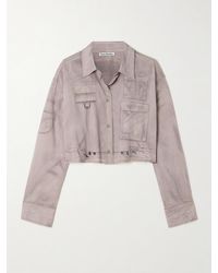Acne Studios - Verkürztes Hemd Aus Baumwolle Mit Print - Lyst