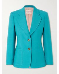 Valentino Garavani - Wool And Silk-Blend Crepe Blazer - Lyst