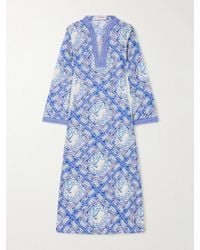 Emporio Sirenuse - Giada Printed Cotton-Voile Cover-Up - Lyst