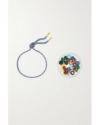 Carolina Bucci Forte Beads Moonbow Set Aus Einem Armband Aus Lurex® Mit Mehreren Steinen Und Details Aus 18 Karat Gold - Mettallic