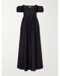 Matteau - Off-The-Shoulder Organic Cotton-Blend Midi Dress - Lyst