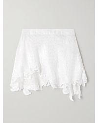 Isabel Marant - Reana Lace-Trimmed Satin-Jacquard Mini Skirt - Lyst