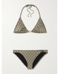 Gucci - Logo Nylon Gg Triangle Bikini Set - Lyst