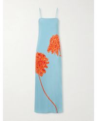 SIR. - Amelie Floral-Print Silk-Crepe Maxi Dress - Lyst