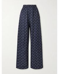 Tory Burch - Jacquard Wide-Leg Pants - Lyst
