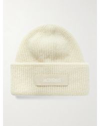 Jacquemus - Le Bonnet Grosgrain-Trimmed Ribbed-Knit Beanie - Lyst