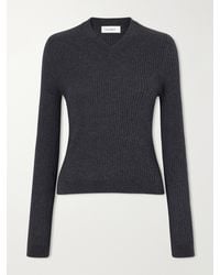 Lisa Yang - Marguerite Ribbed Cotton And Cashmere-Blend Sweater - Lyst