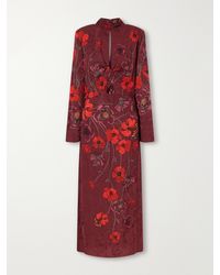 Johanna Ortiz - In The Woods Cut-Out Floral-Print Jacquard Midi Dress - Lyst