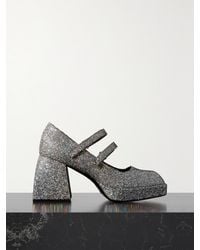NODALETO - Bulla Babies 85 Glittered Leather Platform Mary Jane Pumps - Lyst