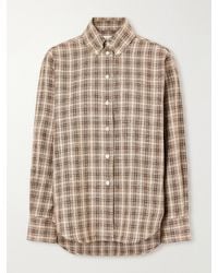 Rohe - Oxford Checked Cotton-Bouclé Shirt - Lyst