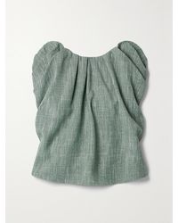Co. - Strapless Gathered Wool-Blend Top - Lyst