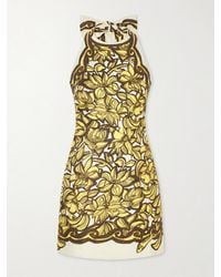 ALÉMAIS - Mona Floral-Print Hemp Mini Dress - Lyst