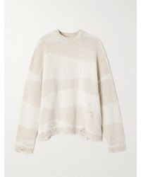 Our Legacy - Popover Distressed Striped Cotton And Linen-Blend Sweater - Lyst