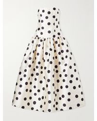 Ilkyaz Ozel - Leyla Strapless Polka-Dot Satin Gown - Lyst