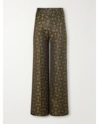 D'Estree - Yoshitomo Pintucked Floral-Jacquard Wide-Leg Pants - Lyst