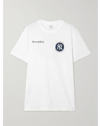 Sporty & Rich - New York Yankees Printed Cotton-Jersey T-Shirt - Lyst