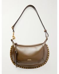 Isabel Marant - Oskan Moon Studded Leather Shoulder Bag - Lyst