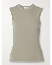 Agolde - Cassidy Ribbed Stretch Organic Cotton And Lyocell-Blend Jersey Tank - Lyst