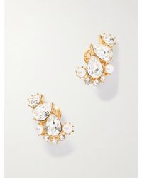 Oscar de la Renta - Crystal-Embellished-Tone Earrings - Lyst