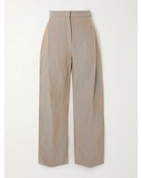 TOVE - Aleen Pleated Hemp Straight-Leg Pants - Lyst