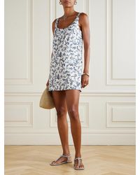 chinese dress ladies Beyond Linen Blend Mini Dress White main image 1