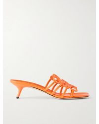 Loewe - Paula's Ibiza 45 Petal Anagram Leather Sandals - Lyst