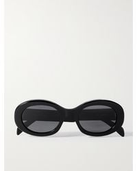 Celine - Triomphe Oval-Frame Acetate Sunglasses - Lyst
