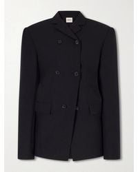 KHAITE - Rolo Double-Breasted Wool And Silk-Blend Blazer - Lyst