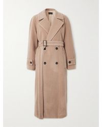 Loro Piana - Double-Breasted Belted Cashmere-Corduroy Coat - Lyst